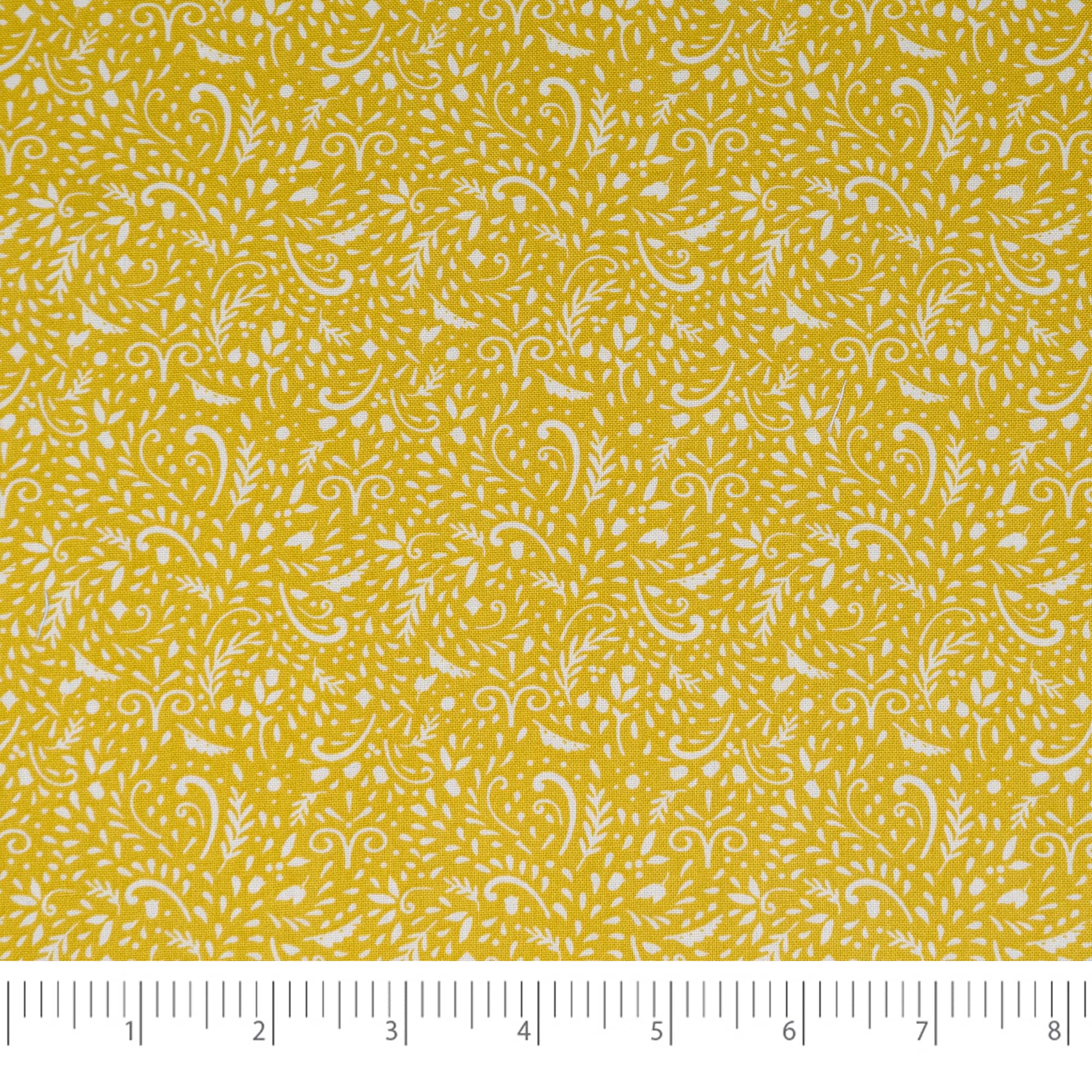 SINGER Christmas Yellow Burst Cotton Fabric